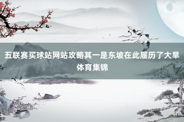 五聯賽買球站網站攻略其一是東坡在此履歷了大旱體育集錦