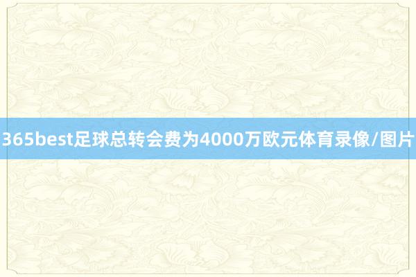 365best足球總轉會費為4000萬歐元體育錄像/圖片