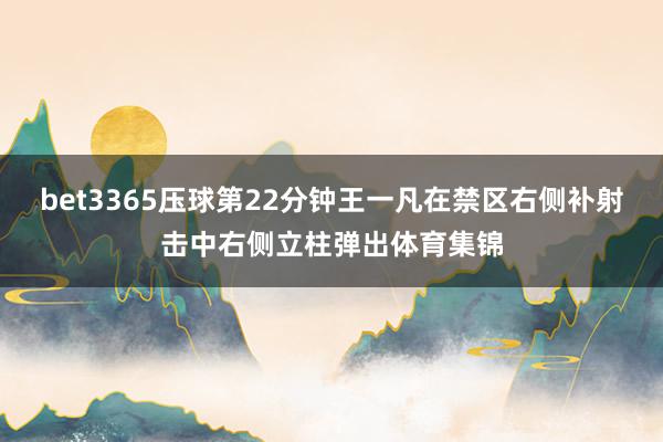 bet3365壓球第22分鐘王一凡在禁區右側補射擊中右側立柱彈出體育集錦