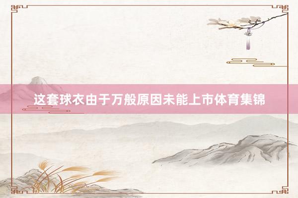 這套球衣由于萬般原因未能上市體育集錦