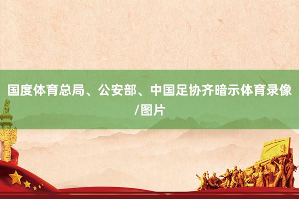 國度體育總局、公安部、中國足協齊暗示體育錄像/圖片