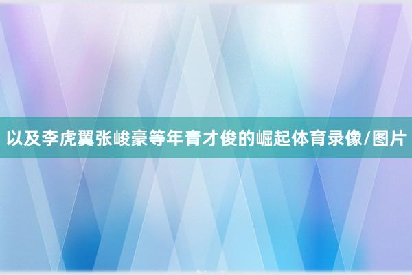 以及李虎翼張峻豪等年青才俊的崛起體育錄像/圖片