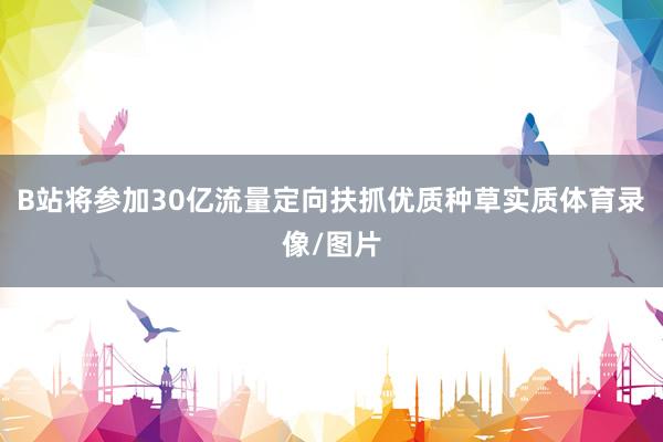 B站將參加30億流量定向扶抓優(yōu)質種草實質體育錄像/圖片