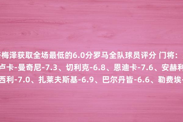 塔梅澤獲取全場最低的6.0分羅馬全隊球員評分 門將：斯維拉爾-7.3 后衛：詹盧卡-曼奇尼-7.3、切利克-6.8、恩迪卡-7.6、安赫利尼奧-7.6 中場：皮西利-7.0、扎萊夫斯基-6.9、巴爾丹皆-6.6、勒費埃-7.3、夸迪奧-科內-7.0、洛倫佐-佩萊格里尼-6.4、克里斯坦特-6.7 前衛：沙拉維-6.5、迪巴拉-8.4、肖穆羅多夫-6.6都靈全隊球員評分 門將：米林科維奇-薩維奇-6
