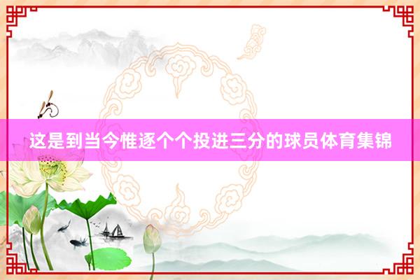 這是到當今惟逐個個投進三分的球員體育集錦