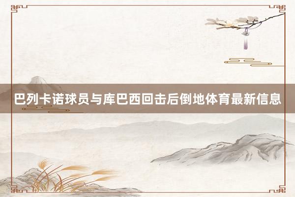 巴列卡諾球員與庫巴西回擊后倒地體育最新信息
