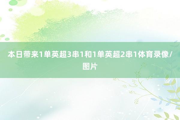 本日帶來1單英超3串1和1單英超2串1體育錄像/圖片