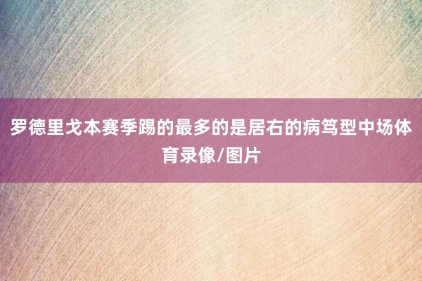 羅德里戈本賽季踢的最多的是居右的病篤型中場體育錄像/圖片